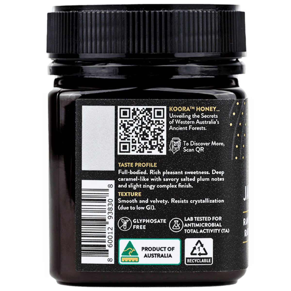 Jarrah Honey TA35+ (Equivalent to Antimicrobial Rating of MGO 2000+ in Manuka Honey)